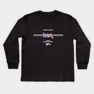 Icon 1970 ColorGroove Retro-Rainbow-Tube nostalgia (wf) Kids Long Sleeve T-Shirt